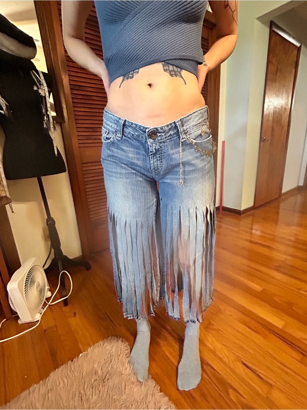 Upcycled bke trinity capris